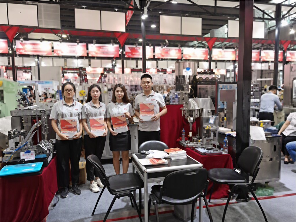 Our sales team at the exhibition booth